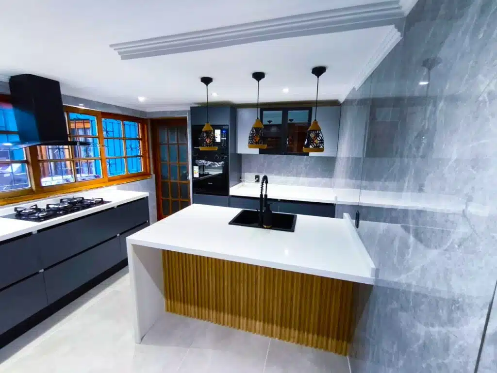 Mueble a la medida cocina moderna minimalista a medida santiago