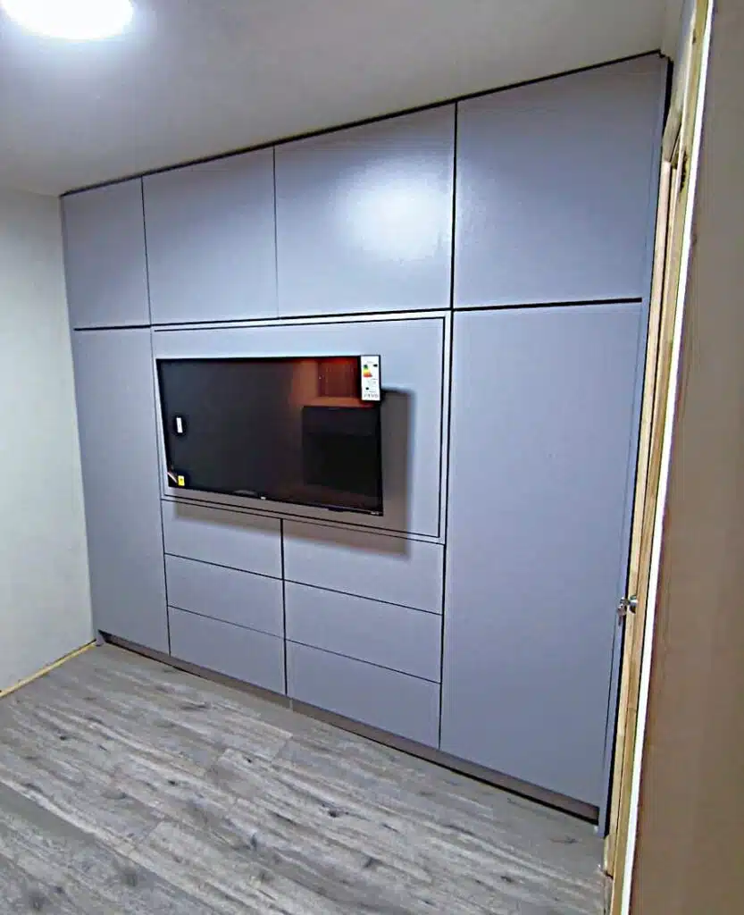 mueble tv y closet modular